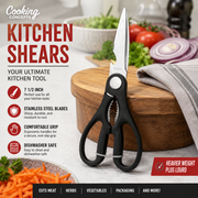 Heavy-Duty Kitchen Shears – 7.5" Stainless Steel Cooking Scissors