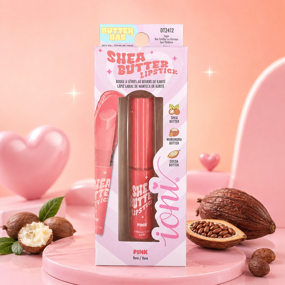 Bubble T Shea Butter Lipstick – Pink