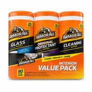 Armor All Interior Car Wipes Value Pack – 90 Count, 3-Pack