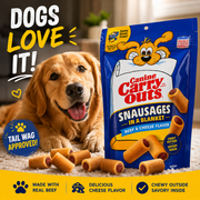 Canine Carry Outs Snausages in a Blanket Dog Treats – Beef & Cheese Flavor