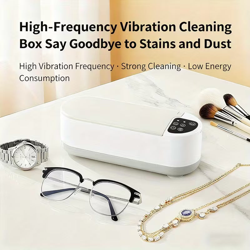 Portable High-Frequency Vibration Cleaner for Glasses, Jewelry & Watches