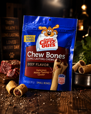 Canine Carry Outs Beef Flavor Chew Bones – Small Dog Treats, 2.8 oz