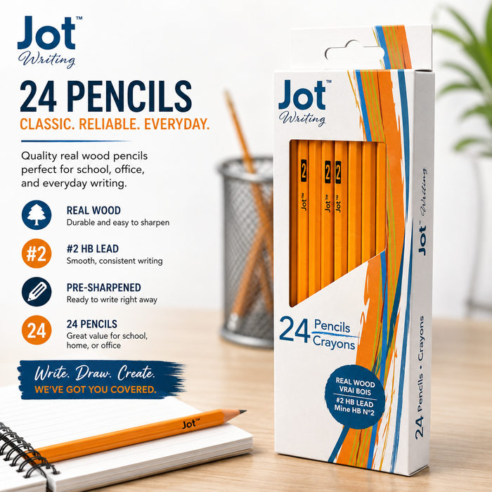 Jot #2 HB Wood Pencils – 24 Count