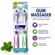GuruNanda Basics Gum Massager Toothbrushes – Soft Bristles, Value 2-Pack