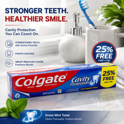 Colgate Cavity Protection Fluoride Toothpaste – Great Regular Flavor – 5 oz (25% Free Bonus Size)