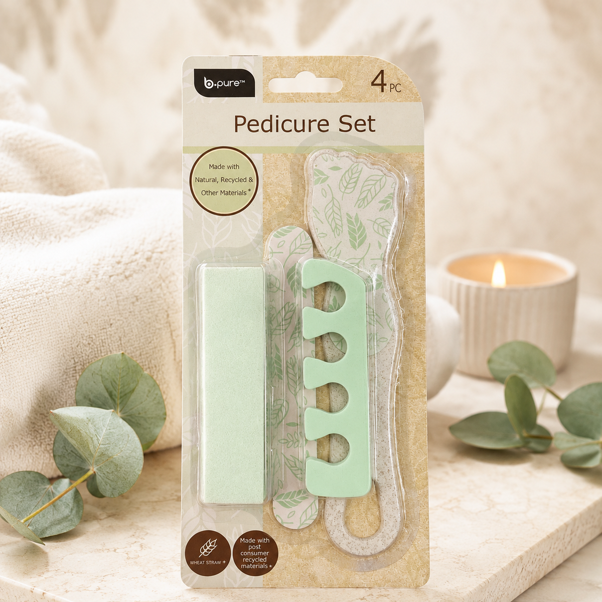 b.pure 4-Piece At-Home Pedicure Set