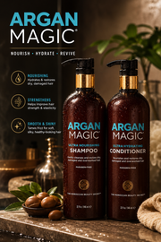 Argan Magic Shampoo & Conditioner Set – Ultra Nourishing and Hydrating, 32 fl oz Each