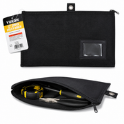 12" Heavy-Duty Zipper Utility Pouch – Durable Tool & Organizer Bag with ID Window