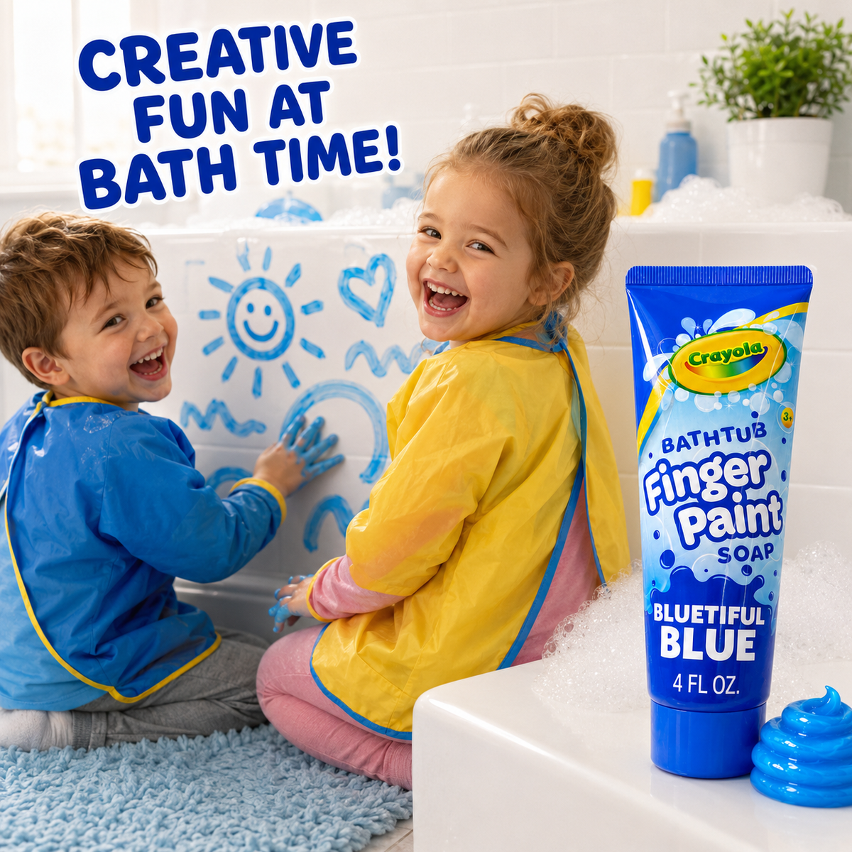 Crayola Bathtub Finger Paint Soap – Bluetiful Blue, 4 fl oz