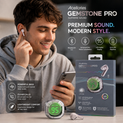 Acellories GEMSTONE PRO True Wireless Earbuds – Bluetooth 5.3 with LED Digital Display & RGB Charging Case