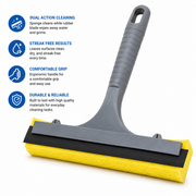 2-in-1 Window Squeegee with Sponge – Handheld Cleaning Tool