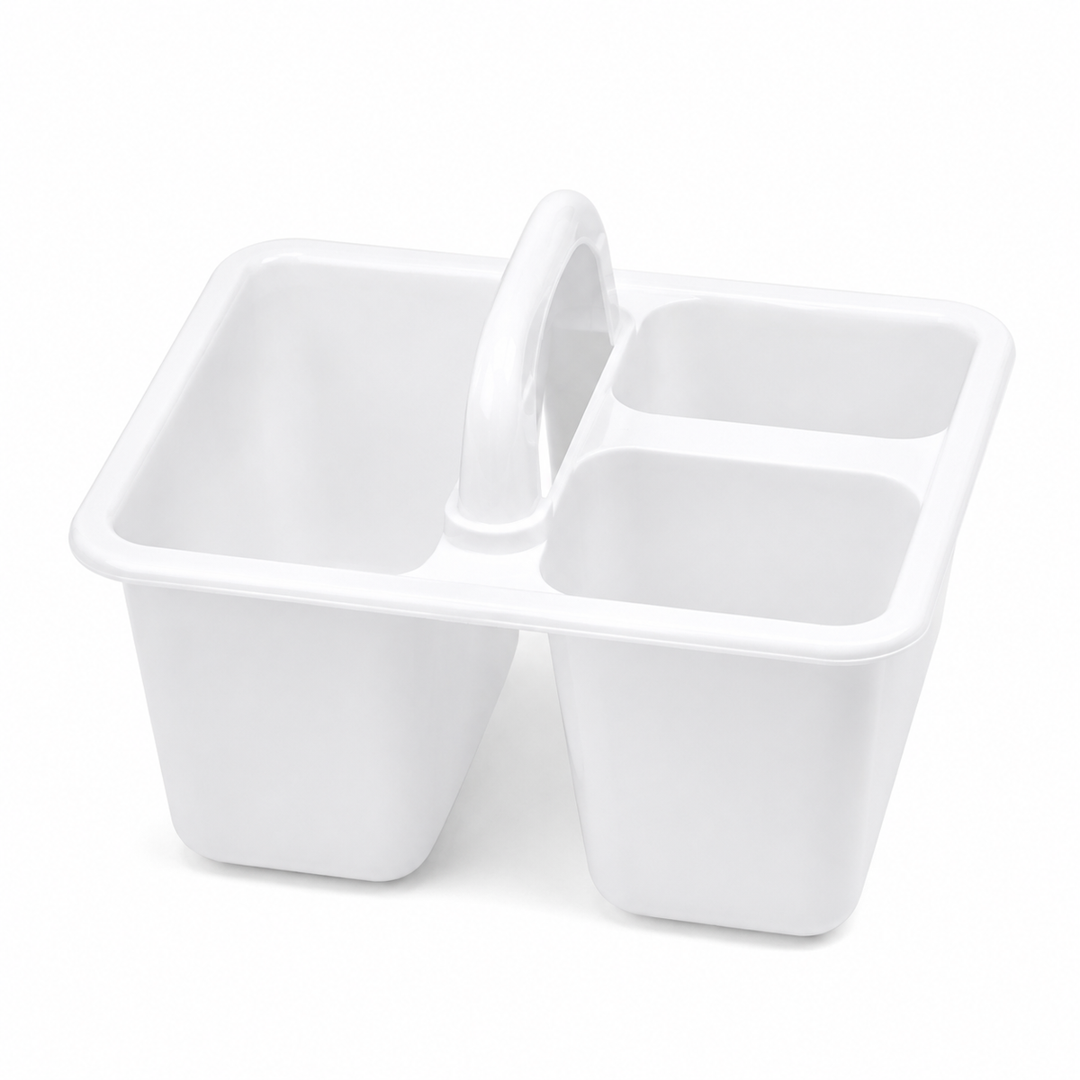 Multipurpose 3-Compartment Storage Caddy with Handle
