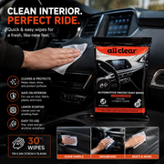 All Clear Automotive Protectant Wipes – Lemon Scented, 30 Count