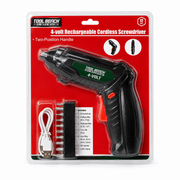 Tool Bench Platinum 4-Volt Rechargeable Cordless Screwdriver Kit – 12 Piece Set